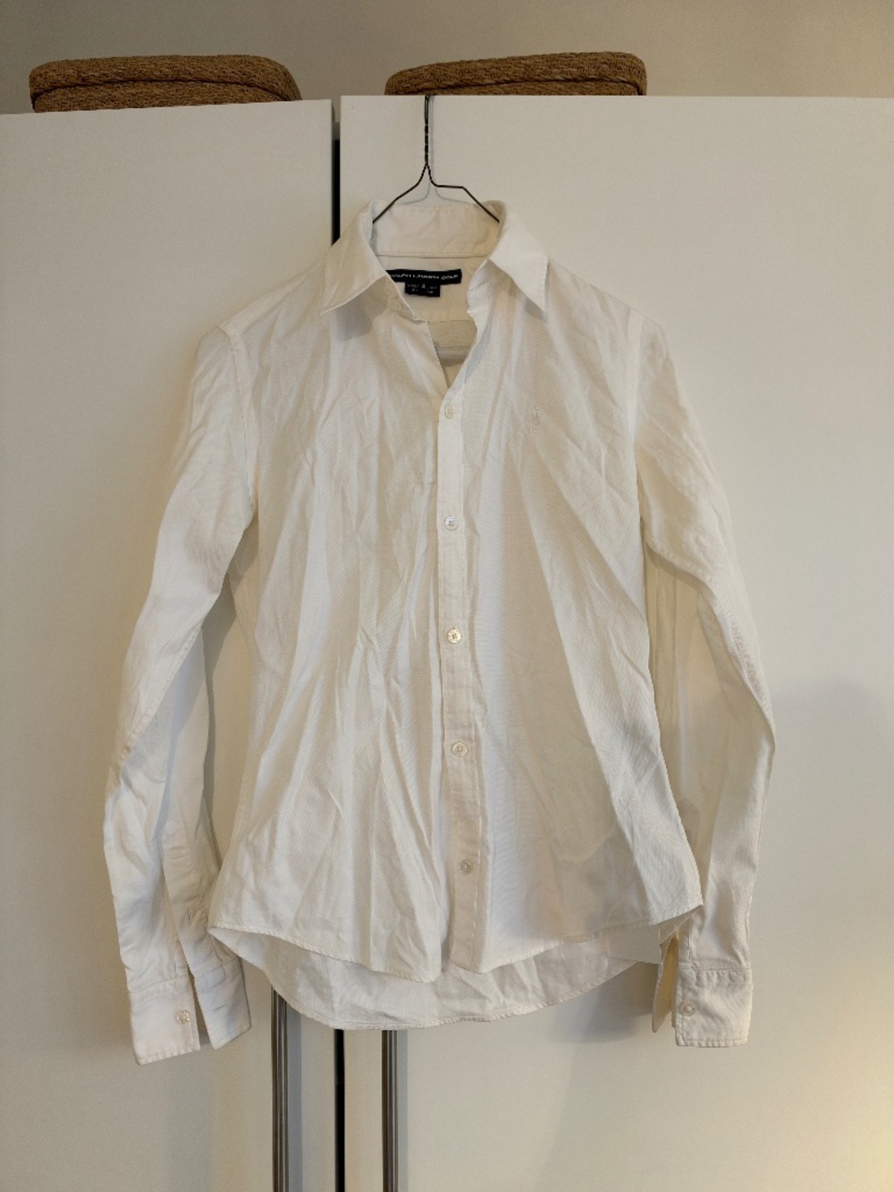 Ralph Lauren Golf White Cotton Button Down Shirt